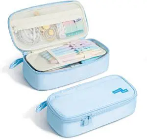 Four Candies Large Pencil Case, 5 Compartments Canvas Pen Organizer Four Candies Large Pencil Case, 5 Compartments Canvas Pen Organizer