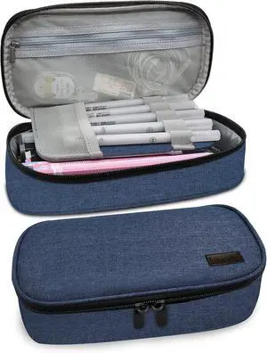 Gloppie Pencil Case Zipper Pencil Pouch Pen Bag Box Stationary Pouch Blue Gloppie Pencil Case Zipper Pencil Pouch Pen Bag Box Stationary Pouch Blue