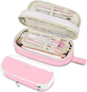 Sooez Large Pencil Case, Expandable Pencil Bag Pouch, Pen Bag with Zipper Sooez Large Pencil Case, Expandable Pencil Bag Pouch, Pen Bag with Zipper