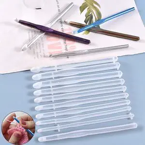 10PCS Resin Silicone Crochet Hook Mold Set Resin Knitting Needles Craft Casting Molds Knitting Sweaters Tool Silicone Mould for DIY Crafts 10PCS Resin Silicone Crochet Hook Mold Set Resin Knitting Needles Craft Casting Molds Knitting Sweaters Tool Silicone Mould for DIY Crafts