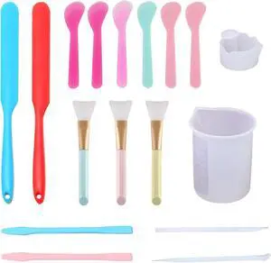 Silicone Stir Sticks Kit, 17PCS Silicone Stirring Tool, Epoxy Resin Brush and Measuring Cups, Silicone Mixing Cups Spoon, Resin Supplies for Paint DIY Crafts Glitter Tumbler Silicone Stir Sticks Kit, 17PCS Silicone Stirring Tool, Epoxy Resin Brush and Measuring Cups, Silicone Mixing Cups Spoon, Resin Supplies for Paint DIY Crafts Glitter Tumbler