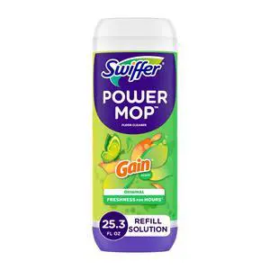 Swiffer 25.3oz GainScent PowerMop Refill Liquid, Cuts Sticky Messes, FastDrying Cleaner for Sealed Household Floor Surfaces Swiffer 25.3oz GainScent PowerMop Refill Liquid, Cuts Sticky Messes, FastDrying Cleaner for Sealed Household Floor Surfaces