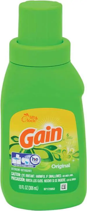 Gain Original Scent Liquid Laundry Detergent, 10 fl oz, LongLasting Fresh Citrus Floral Fragrance Gain Original Scent Liquid Laundry Detergent, 10 fl oz, LongLasting Fresh Citrus Floral Fragrance