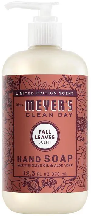 MRS. MEYER'S CLEAN DAY Liquid Hand Soap, Fall Leaves Scent, 12.5 fl oz, Infused with Essential Oils, Paraben & PhthalateFree, CrueltyFree MRS. MEYER'S CLEAN DAY Liquid Hand Soap, Fall Leaves Scent, 12.5 fl oz, Infused with Essential Oils, Paraben & PhthalateFree, CrueltyFree