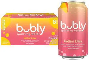 bubly Sparkling Water, Bellini Bliss, 12 Fl Oz Cans (8 Pack) bubly Sparkling Water, Bellini Bliss, 12 Fl Oz Cans (8 Pack)
