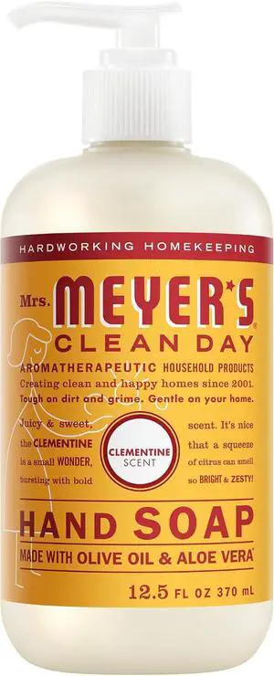 MRS. MEYER'S CLEAN DAY Hand Soap, Clementine Scent, 12.5 Fl Oz Bottle MRS. MEYER'S CLEAN DAY Hand Soap, Clementine Scent, 12.5 Fl Oz Bottle