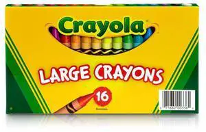 Binney & Smith Crayola(R) Large Crayon Set, Lift-Lid Box, Assorted Colors, Box Of 16 Binney & Smith Crayola(R) Large Crayon Set, Lift-Lid Box, Assorted Colors, Box Of 16