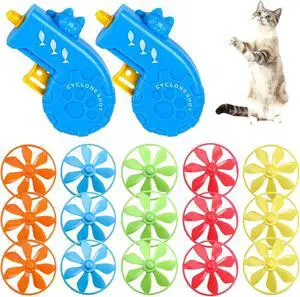 FOIMAS 17pcs Cat Fetch Toy,Cat Palying Tracking Interactive Toys with Flying Propellers for Cat Kitten Indoor and Outdoor Chasing Training Hunting Chasing Supply FOIMAS 17pcs Cat Fetch Toy,Cat Palying Tracking Interactive Toys with Flying Propellers for Cat Kitten Indoor and Outdoor Chasing Training Hunting Chasing Supply