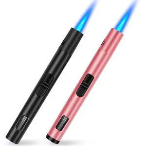LcFun 2 Pack Refillable Butane Torch Lighter with Visible Fuel Window, Windproof Adjustable Jet Flame for Candle, Grill, BBQ, Camping, Fireworks, Butane Not Included LcFun 2 Pack Refillable Butane Torch Lighter with Visible Fuel Window, Windproof Adjustable Jet Flame for Candle, Grill, BBQ, Camping, Fireworks, Butane Not Included