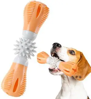 Natural Rubber Treat Dispensing Puzzle Toy for Small & Medium Breeds, Durable Dog Chew Toy, Orange Natural Rubber Treat Dispensing Puzzle Toy for Small & Medium Breeds, Durable Dog Chew Toy, Orange