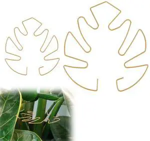 BOXOB 2pcs Monstera Leaf Plant Support, 2 Size Climbing Stem Stand Hooks, Monstera Stakes Grapple Pole Holder Turtle Shell Clamp Set, Gold BOXOB 2pcs Monstera Leaf Plant Support, 2 Size Climbing Stem Stand Hooks, Monstera Stakes Grapple Pole Holder Turtle Shell Clamp Set, Gold