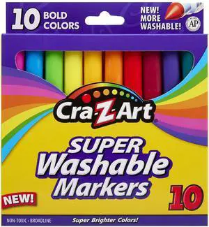 Cra-Z-Art Bold Washable Markers 10 Count Cra-Z-Art Bold Washable Markers 10 Count