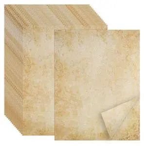 Joyberg 70PCS Vintage Parchment Paper 8.5x11in for Writing, Printing, Invitations, Certificates, Crafts Joyberg 70PCS Vintage Parchment Paper 8.5x11in for Writing, Printing, Invitations, Certificates, Crafts