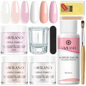 Saviland Acrylic Nail Starter Kit - Clear Pink Nude Saviland Acrylic Nail Starter Kit - Clear Pink Nude