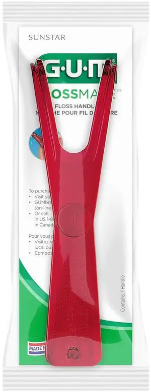 GUM Flossmate Reusable Floss Handle, Environmentally Friendly, Dental Floss Picks for Plaque Removal and Gum Health, 1-Pack GUM Flossmate Reusable Floss Handle, Environmentally Friendly, Dental Floss Picks for Plaque Removal and Gum Health, 1-Pack