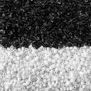 AUGSUN 1500Pcs Black White 5mm Fuse Beads AUGSUN 1500Pcs Black White 5mm Fuse Beads