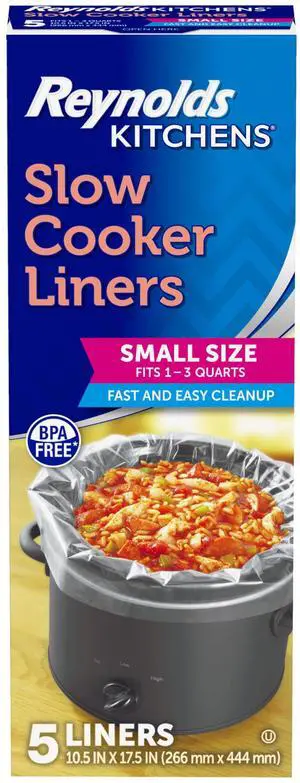 Reynolds Kitchens Slow Cooker Liners, Small Size, Fits 1-3Quarts, 5ct Reynolds Kitchens Slow Cooker Liners, Small Size, Fits 1-3Quarts, 5ct