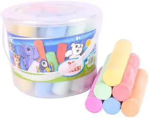 Sunny Days Entertainment Sidewalk Chalk Set 20-Piece Jumbo Washable Multicolor with Storage for Outdoor Play and Chalkboard Art Ages 3+ Sunny Days Entertainment Sidewalk Chalk Set 20-Piece Jumbo Washable Multicolor with Storage for Outdoor Play and Chalkboard Art Ages 3+