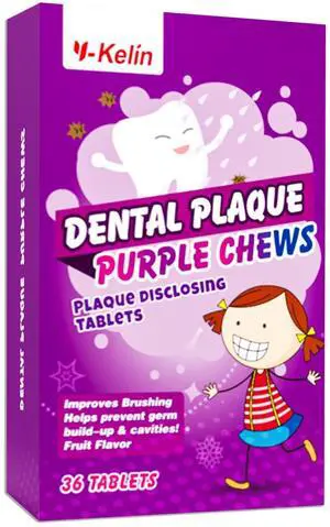 Dental Plaque Disclosing Tablets, 36 Count, for Kids & Adults, Shows Plaque by Changing Color, Helps Teach Brushing Habits for Clean Teeth Dental Plaque Disclosing Tablets, 36 Count, for Kids & Adults, Shows Plaque by Changing Color, Helps Teach Brushing Habits for Clean Teeth