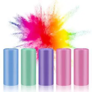 100 Count 4 Gallon Small Trash Bags for Office Bedroom Bathroom, Colored, 5 Rolls 100 Count 4 Gallon Small Trash Bags for Office Bedroom Bathroom, Colored, 5 Rolls