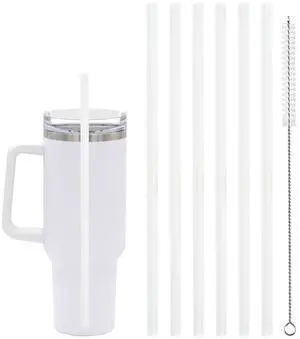 Stanley Adventure Quencher Replacement Straws 6 Pack, 40oz 30oz Compatible, with Cleaning Brush Stanley Adventure Quencher Replacement Straws 6 Pack, 40oz 30oz Compatible, with Cleaning Brush