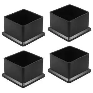 BokWin Chair Leg Caps 2x2 Inch Square 4-Pack Black BokWin Chair Leg Caps 2x2 Inch Square 4-Pack Black