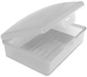 American Comb Travel Soap Box with Lid, Clear White American Comb Travel Soap Box with Lid, Clear White