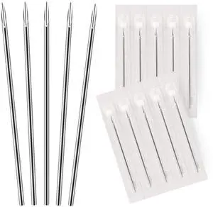 BodyJ4You 10PC 16G Sterile Disposable Sharp Surgical Stainless Steel Piercing Needles - Nose Septum Ear Tragus Helix Labret Nipple Lip Navel BodyJ4You 10PC 16G Sterile Disposable Sharp Surgical Stainless Steel Piercing Needles - Nose Septum Ear Tragus Helix Labret Nipple Lip Navel