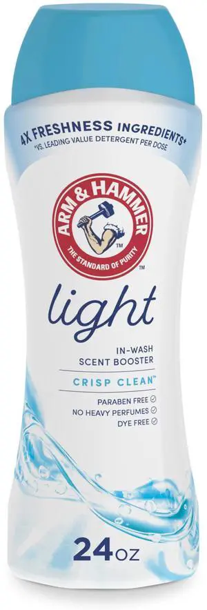 ARM & HAMMER Light Laundry Scent Booster 24Oz, Crisp Clean Scent ARM & HAMMER Light Laundry Scent Booster 24Oz, Crisp Clean Scent