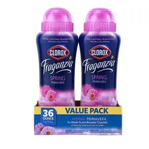 Clorox Fraganzia In-Wash Scent Booster Crystals, Spring Scent, 2 x 18 Oz Clorox Fraganzia In-Wash Scent Booster Crystals, Spring Scent, 2 x 18 Oz