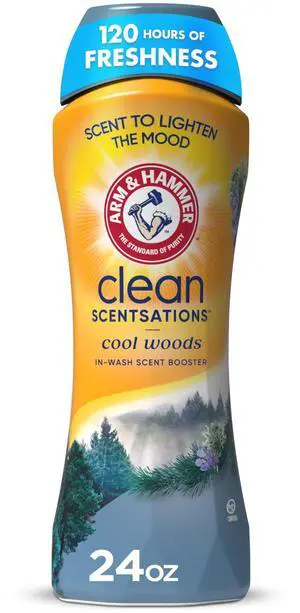 ARM & HAMMER Clean Scentsations Laundry Scent Booster, Cool Woods, 24 Oz ARM & HAMMER Clean Scentsations Laundry Scent Booster, Cool Woods, 24 Oz