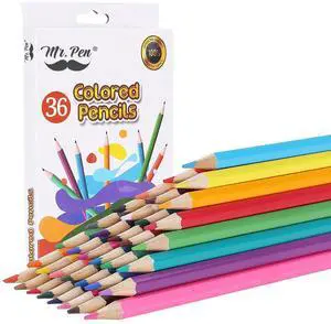 Mr. Pen Colored Pencils, 36 Pack, Soft Core, Pre-Sharpened for Kids Mr. Pen Colored Pencils, 36 Pack, Soft Core, Pre-Sharpened for Kids