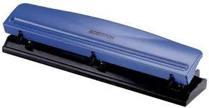 Bostitch Office Premium 3 Hole Punch, 12-Sheet Capacity, Metal, Rubber Base, Easy-Clean Tray, Silver Bostitch Office Premium 3 Hole Punch, 12-Sheet Capacity, Metal, Rubber Base, Easy-Clean Tray, Silver