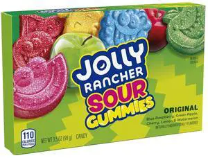 JOLLY RANCHER Sour Gummies Assorted Fruit Gummy Candy Box, 3.5oz JOLLY RANCHER Sour Gummies Assorted Fruit Gummy Candy Box, 3.5oz