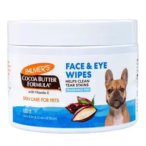 Palmer's for Pets Dog Face and Eye Wipes, Unscented, 100 Count Palmer's for Pets Dog Face and Eye Wipes, Unscented, 100 Count