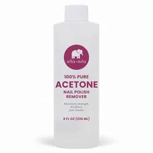 Ella+Mila 100% Pure Acetone Nail Polish Remover for Acrylic & Gel, 8 fl oz Ella+Mila 100% Pure Acetone Nail Polish Remover for Acrylic & Gel, 8 fl oz