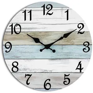 Chylin Rustic Coastal Wall Clock, Non-Ticking, Battery Operated, Silent Chylin Rustic Coastal Wall Clock, Non-Ticking, Battery Operated, Silent