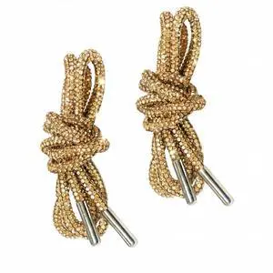 NIIIYTYB 1Pair Rhinestone Glitter Sparkle Shoelaces, Gold Round Bling Rope Laces for Sneakers, Tall Boots and Fashion Shoes NIIIYTYB 1Pair Rhinestone Glitter Sparkle Shoelaces, Gold Round Bling Rope Laces for Sneakers, Tall Boots and Fashion Shoes