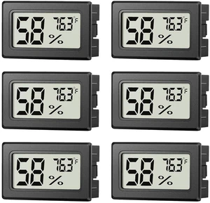 6 Pack Mini Hygrometer Indoor Humidity Meter, Digital Thermometer Monitor 6 Pack Mini Hygrometer Indoor Humidity Meter, Digital Thermometer Monitor