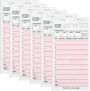 Pink Guest Checks Books for Servers, 6 Pack Pink Guest Checks Books for Servers, 6 Pack