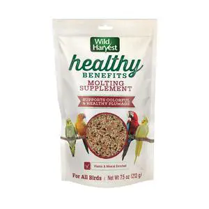 Wild Harvest Molting Supplement for All Birds, Healthy Benefits, 7.5 oz Wild Harvest Molting Supplement for All Birds, Healthy Benefits, 7.5 oz