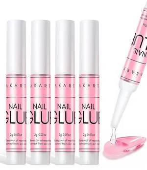 Makartt Nail Glue 5 x 2g Precision Tubes Air Dry for Press-Ons & Tips Makartt Nail Glue 5 x 2g Precision Tubes Air Dry for Press-Ons & Tips