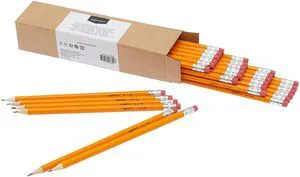 Amazon Basics #2 HB Wood-Cased Pencils, Pre-sharpened, with Erasers, Soft, Strong Lead, Orange, 30 Count Amazon Basics #2 HB Wood-Cased Pencils, Pre-sharpened, with Erasers, Soft, Strong Lead, Orange, 30 Count