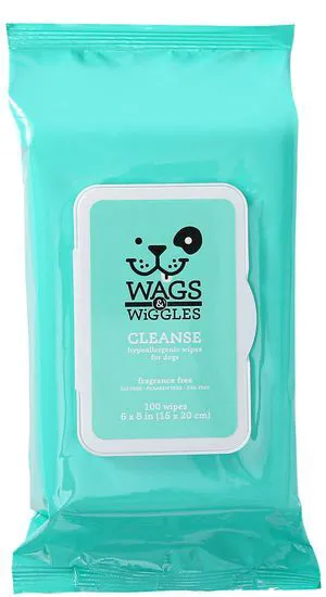 Wags & Wiggles Hypoallergenic Dog Wipes, Fragrance-Free, 100 Count Wags & Wiggles Hypoallergenic Dog Wipes, Fragrance-Free, 100 Count