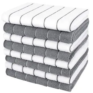 AIDEA Kitchen Towels 8-Pack, Absorbent Dish Cloth 12"x12", Multi-Purpose Soft Cloths for Cleaning and Drying AIDEA Kitchen Towels 8-Pack, Absorbent Dish Cloth 12"x12", Multi-Purpose Soft Cloths for Cleaning and Drying