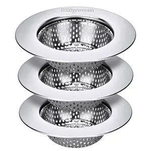 3-Pack Stainless Steel Kitchen Sink Strainer 2026 Deep Basket Drain Filter, Rust-Proof Food Catcher, Smooth Edge, Fits 3.5" Utility Sinks & Basins, Anti-Clog, Dishwasher 3-Pack Stainless Steel Kitchen Sink Strainer 2026 Deep Basket Drain Filter, Rust-Proof Food Catcher, Smooth Edge, Fits 3.5" Utility Sinks & Basins, Anti-Clog, Dishwasher