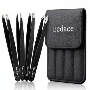 BEDACE 430 Stainless Steel High Precision Slant Point Flat Hook Tweezers for Facial Hair Eyebrows Ingrown Hair BEDACE 430 Stainless Steel High Precision Slant Point Flat Hook Tweezers for Facial Hair Eyebrows Ingrown Hair