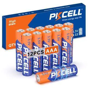 PKCELL AAA Batteries 12 Pack, LR03 Alkaline 1.5V Triple A PKCELL AAA Batteries 12 Pack, LR03 Alkaline 1.5V Triple A