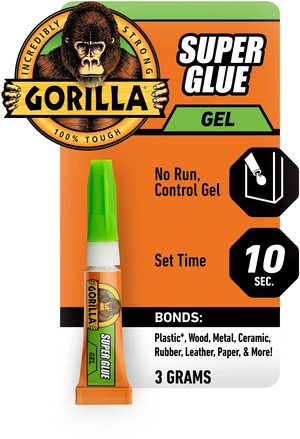Gorilla Clear Super Glue Gel, 3 Gram Tube Gorilla Clear Super Glue Gel, 3 Gram Tube