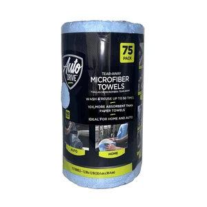 Auto Drive Tear Away Multipurpose Microfiber Towels on a Roll, 75 Pack Auto Drive Tear Away Multipurpose Microfiber Towels on a Roll, 75 Pack